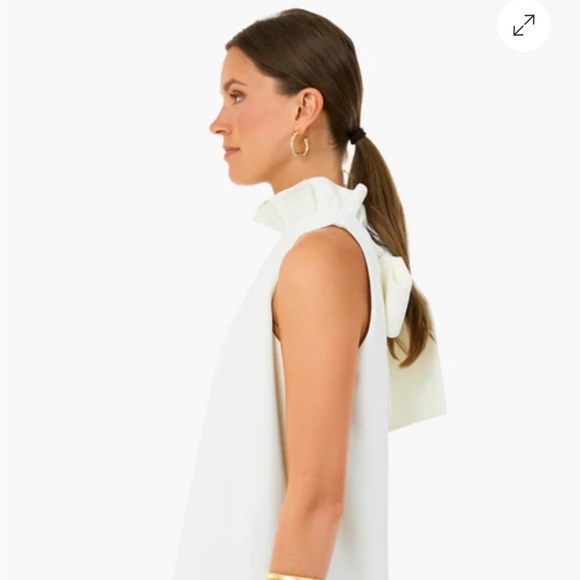 Tuckernuck Ivory Ruffle Neck Blouse - Picture 5 of 16